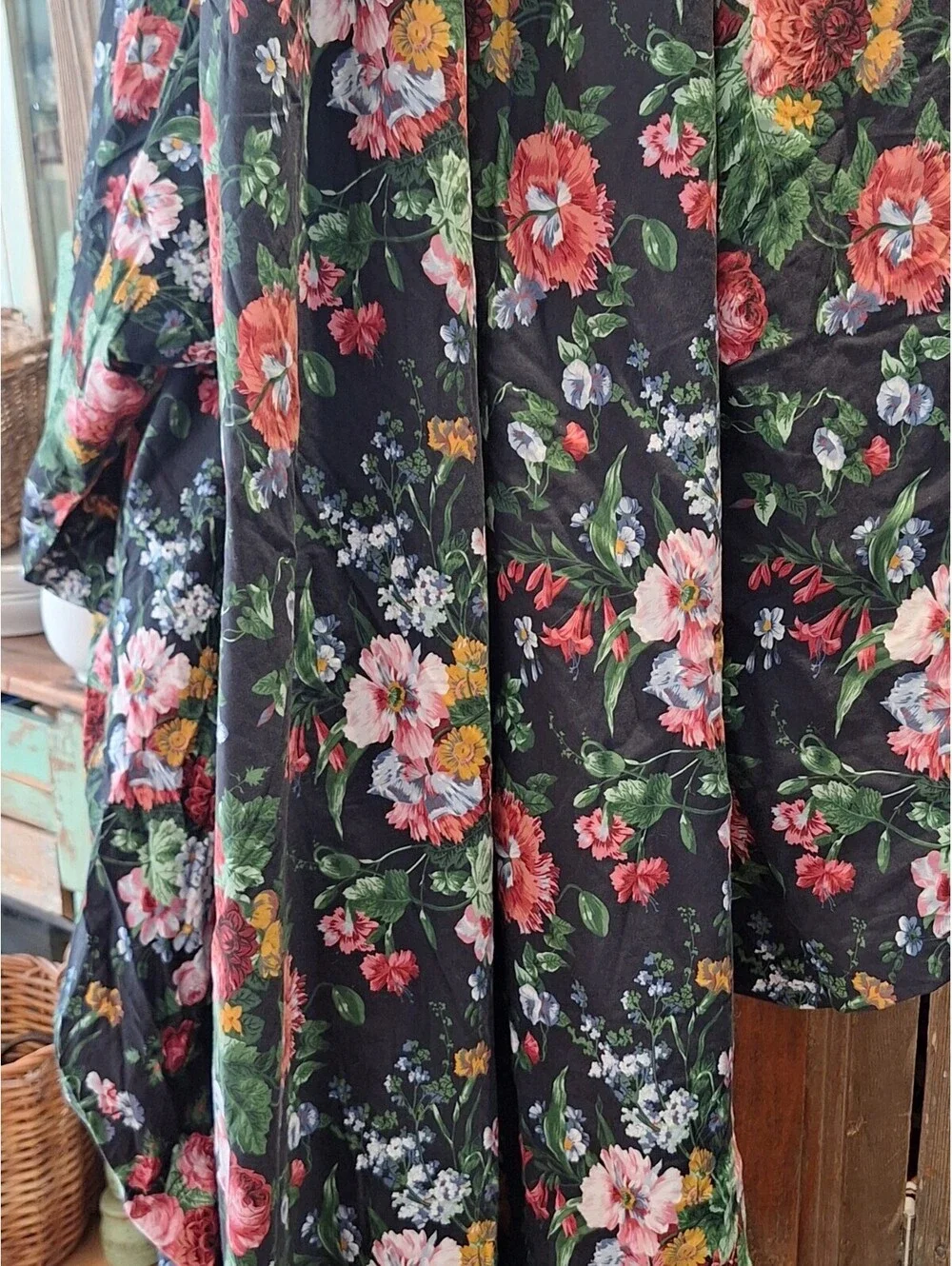 VTG Ralph Lauren Cossette Isadora Floral King Fitted SHEET & DUVET Cottage  READ